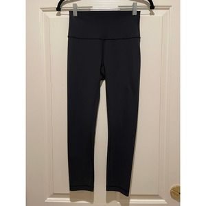 LULULEMON Wunder Under High Rise Crop Black Leggings - Size 4 - EUC!